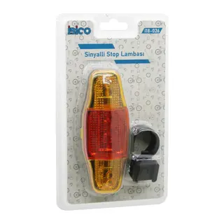 Bisiklet Stop Lambası Sinyalli Pilli