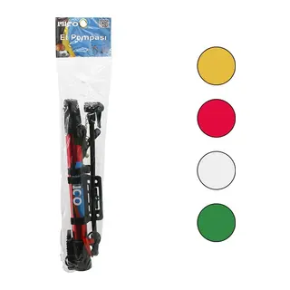 Mandallı Uç Mini El Pompası Bisiklet- Top Bisiklet Montaj Aparatlı 30CM Hortum - Top İğne - Uç