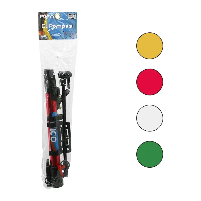 Mandallı Uç Mini El Pompası Bisiklet- Top Bisiklet Montaj Aparatlı 30CM Hortum - Top İğne - Uç