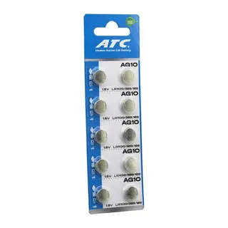 Buton Pil - Saat Lazer Hesap Makinesi Pili 10lu Paket AG10 - LR1130H - 389A -1.55V