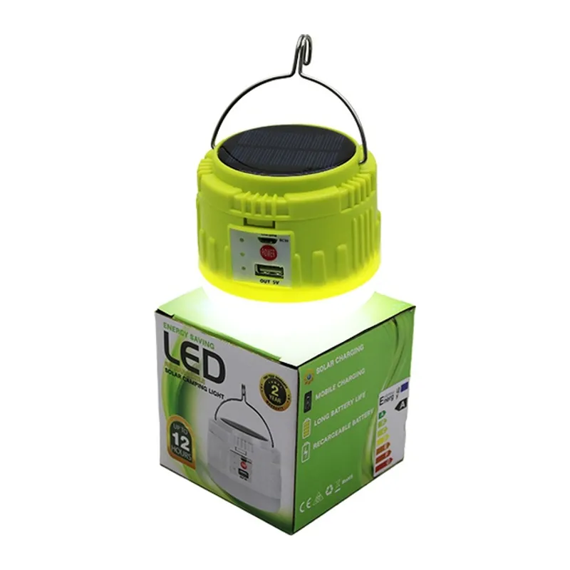 Usb - Solar Şarjlı Askılı Kamp Lambası - Powerbank