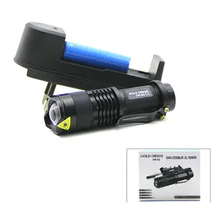2IN1 Küçük Zoomlu El Feneri Cob Led Metal Kasa 9CM
