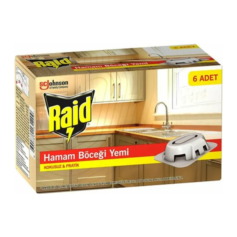 Raid 6 Parça Hamam Böcek Yemi