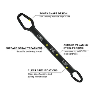 Universal Anahtarı Çift kafalı Çok Fonksiyonlu 6-22mm