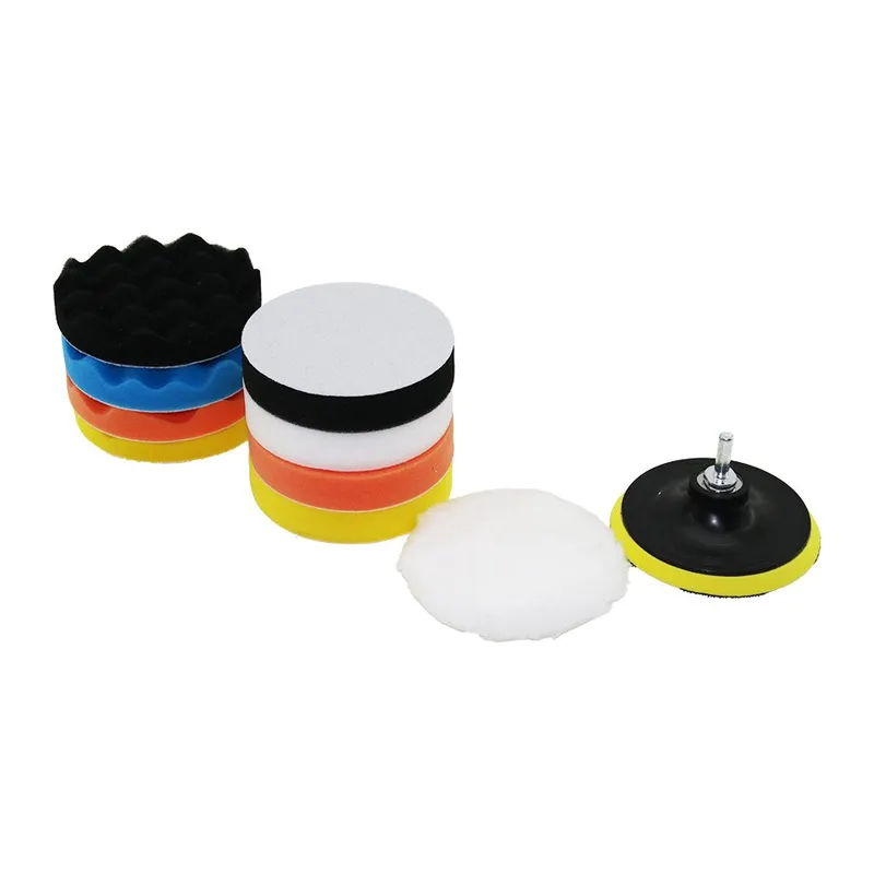 115 Mm 11PCS Polisaj Sünger Seti 8 Ad. 115MM Sünger- 1 Polisaj Ped -1 M14 Adaptör - 1 Cırtlı Disk Taban