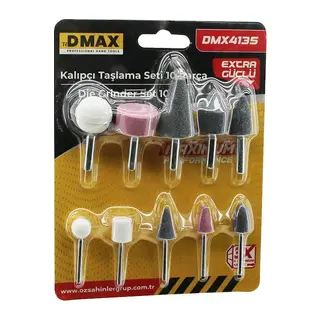 10 Pcs Kalıpcı Taşlama Seti Temizleme - Parlatma - Çapak Alma - Pas Sıyırma