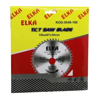 Elka 0048-190 190 X 40T X 30MM Ağaç Sunta Kesici Disk