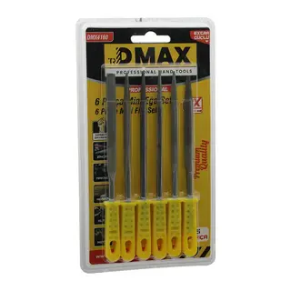 6PCS Mini Çelik Eğe Seti Düz - Yuvarlak - Yarı Dairesel - Kare - Üçgen