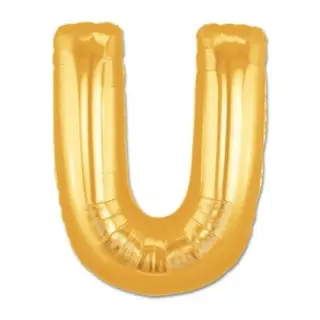 U Harf Folyo Balon Altın Renk 40 inç