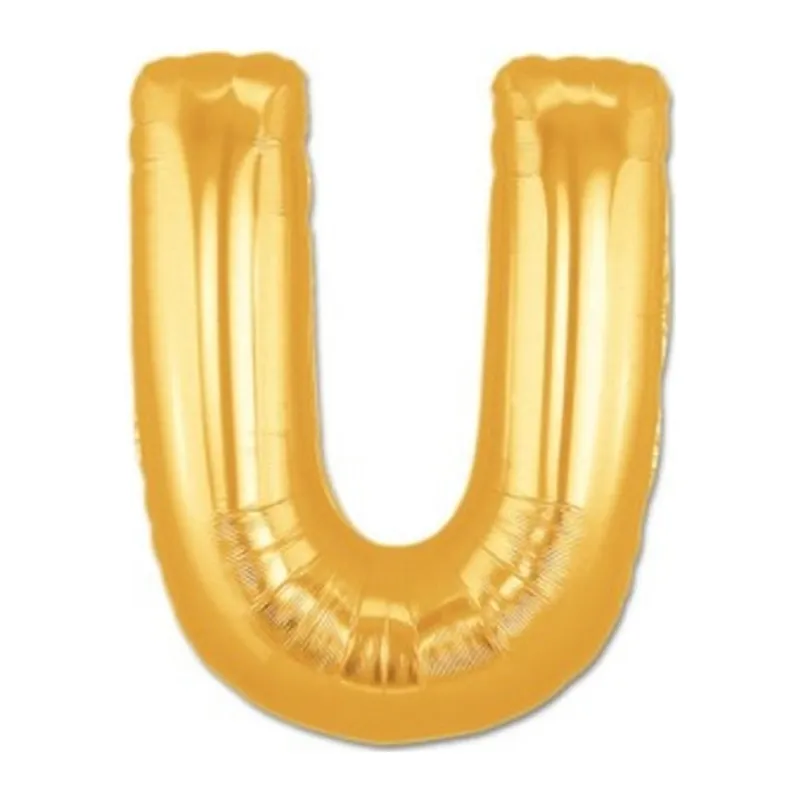 U Harf Folyo Balon Altın Renk 40 inç