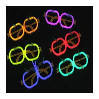 Glow Stick Elma Gözlük - Glow Partisi Gözlüğü - Glow Stick Gözlük 12 Adet