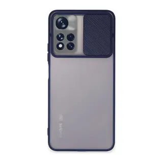 Xiaomi Redmi Note 11T Kılıf Palm Buzlu Kamera Sürgülü Silikon - Lacivert