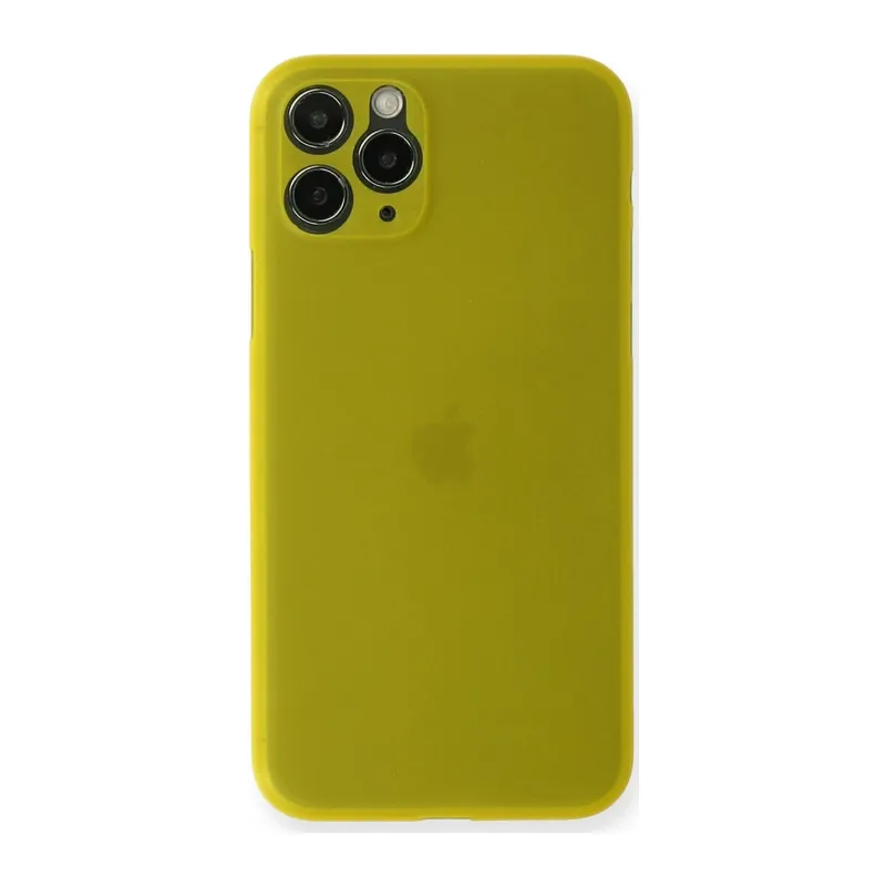 Apple iPhone 11 Pro Kılıf PP Ultra İnce Kapak - Sarı