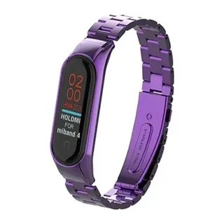 Xiaomi Mi Band 4 Metal Baklalı Kordon - Mor