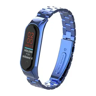 Xiaomi Mi Band 4 Metal Baklalı Kordon - Mavi