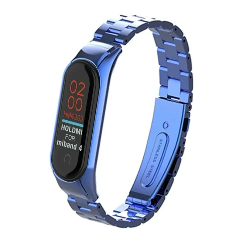 Xiaomi Mi Band 4 Metal Baklalı Kordon - Mavi