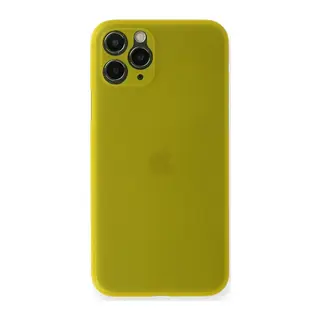 Apple iPhone 11 Pro Max Kılıf PP Ultra İnce Kapak - Sarı