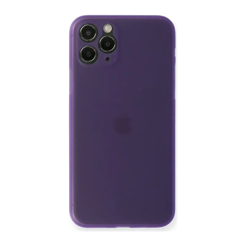 Apple iPhone 11 Pro Max Kılıf PP Ultra İnce Kapak - Mor