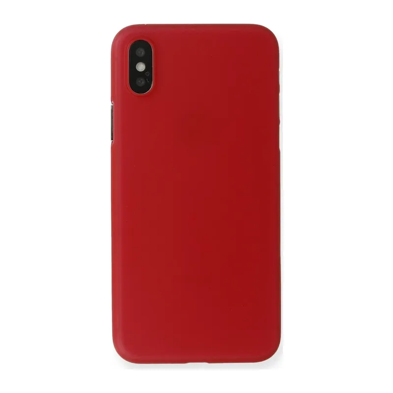 Apple iPhone XS Max Kılıf PP Ultra İnce Kapak - Kırmızı
