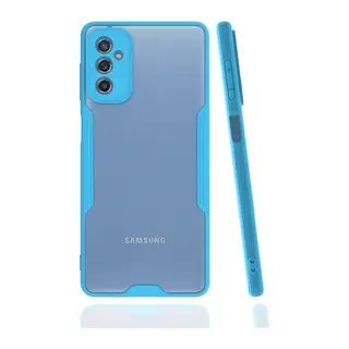 Samsung Galaxy M52 5G Kılıf Platin Silikon - Mavi