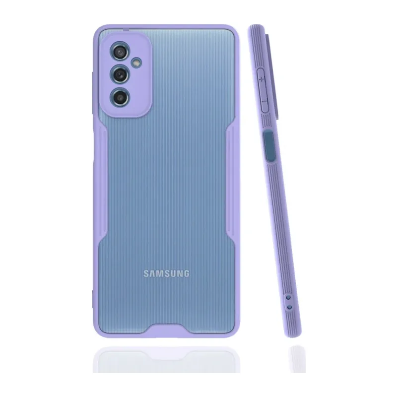 Samsung Galaxy M52 5G Kılıf Platin Silikon - Lila