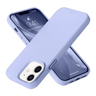 Apple iPhone 12 Kılıf Nano içi Kadife Silikon - Lila