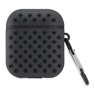 Apple Airpods 2 (2.nesil) Spor Delikli Kılıf - Siyah-Siyah