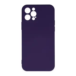 Apple iPhone 12 Pro Max Kılıf Nano içi Kadife Silikon - Mor
