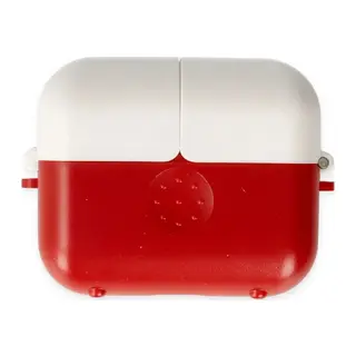 Apple Airpods 3 (3.nesil) Basmalı Kılıf - Kırmızı-Beyaz