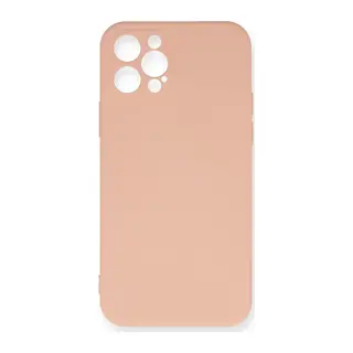 Apple iPhone 12 Pro Max Kılıf Nano içi Kadife Silikon - Pudra