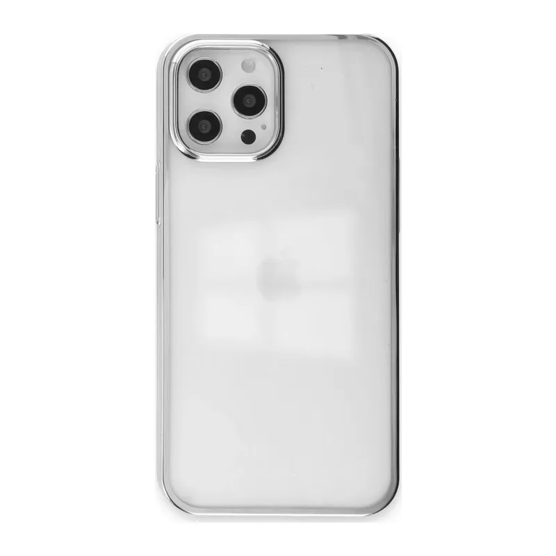 Apple iPhone 12 Pro Max Kılıf Element Silikon - Gümüş