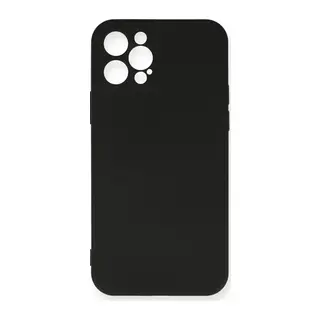 Apple iPhone 12 Pro Max Kılıf Nano içi Kadife Silikon - Siyah