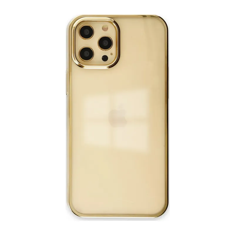 Apple iPhone 12 Pro Max Kılıf Element Silikon - Gold