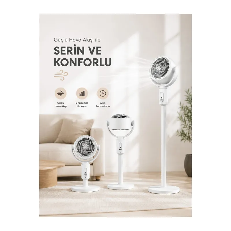 Sessiz Çalışma Özelliğiyle Rahat Kullanım Sunan Dikey Vantilatör