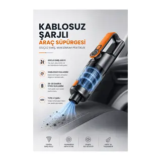 Kablosuz Şarjlı Araç ve Ev Tipi El Süpürgesi
