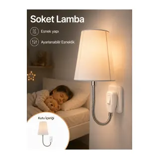 Gece Aydınlatması Soket Lamba Prize Takılma Özellikli
