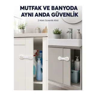 2'li Dolap ve Çekmece Güvenlik Kilidi Seti