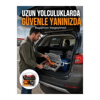 Profesyonel Araç İçi Acil Durum Seti 27 Parça Çok Amaçlı Oto Yardım Çantası