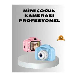 8MP Mini Çocuk Fotoğraf Makinesi – Pembe Ses Kaydı Özellikli
