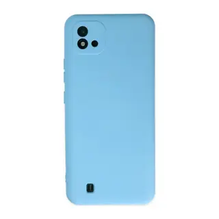 Realme C11 2021 Kılıf Nano içi Kadife Silikon - Mavi