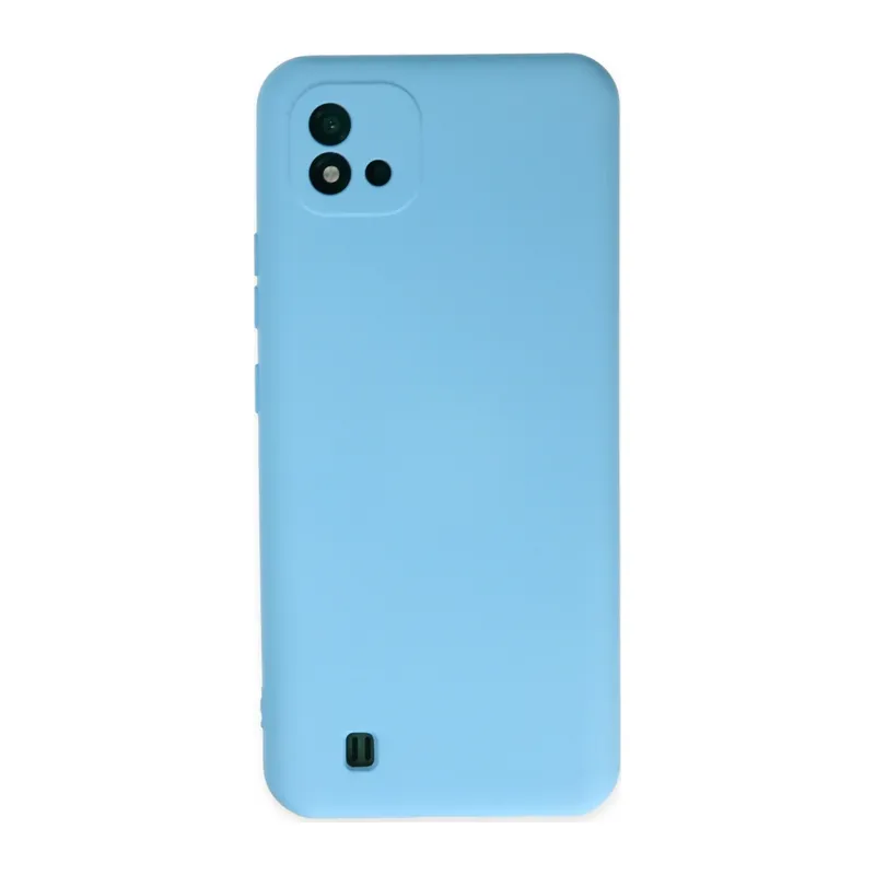 Realme C11 2021 Kılıf Nano içi Kadife Silikon - Mavi