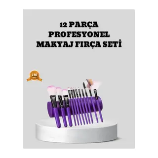 12 Parça Makyaj Fırça Seti – Profesyonel ve Günlük Kullanıma Uygun
