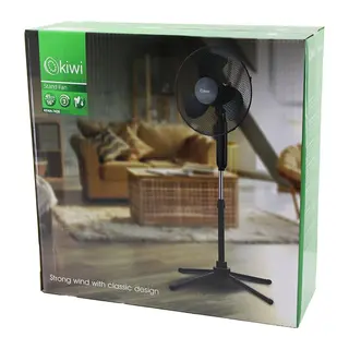 Kiwi KFAN-7426 16 İnç - 41CM Teleskopik Katlanır Ayaklı Vantilatör 3 Kademe Hız 3 Pls.kanat Metal Kafes - Ayak Y: 90CM