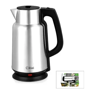Çelik - Sürahi Model Kettle Elektrikli Su Isıtıcısı Paslanmaz Çelik Gizli Rezistans 360° 2.2LT 1500W KK-3334