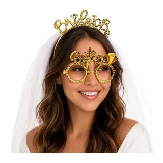Bride To Be Gold Taç ve Parti Gözlüğü Seti