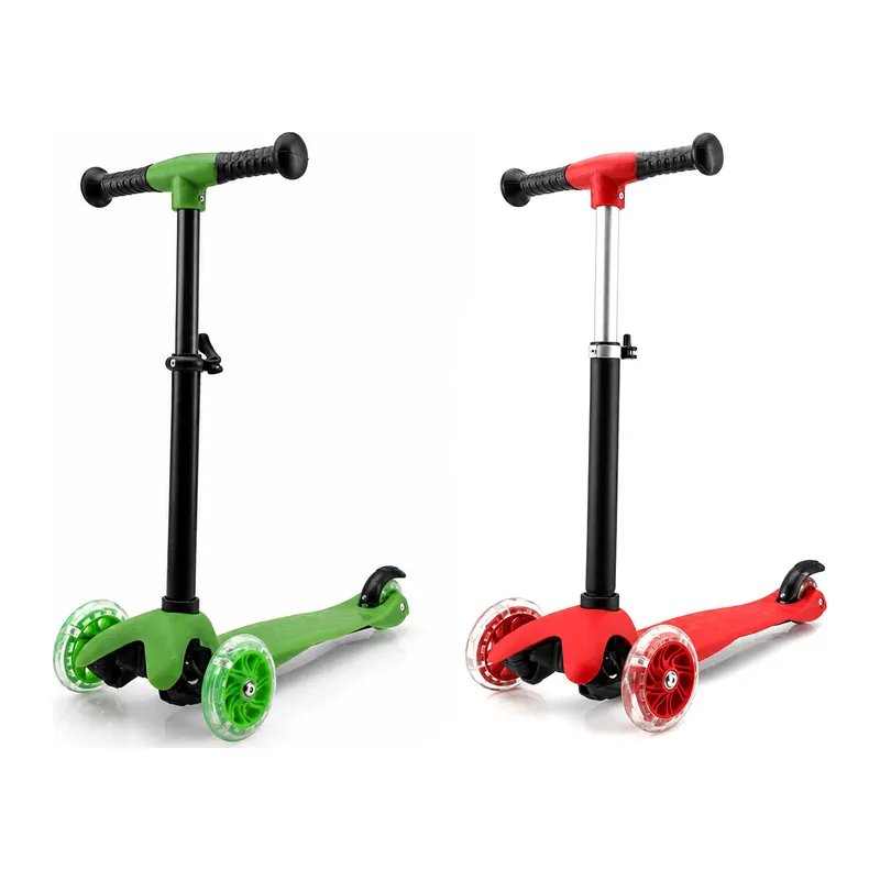 Mını Scooter Rıden Shıne Işıklı Scooter 55X57-64-71CM Fosforlu Renkli +2 Yaş - 40KG Max Taşıma Herhangi Bir Renk Gönderilir