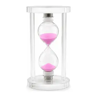 Küçük Cam Kum Saati Cam Standlı= Çap: 6CM-YÜKSEKLİK: 10CM