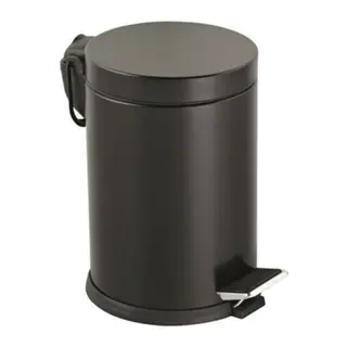 3LT Siyah Pedallı Metal Çöp Kovası