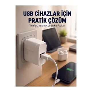 12W USB Şarj Adaptörü 5V 2.4A Hızlı ve Güvenli Şarj Başlığı