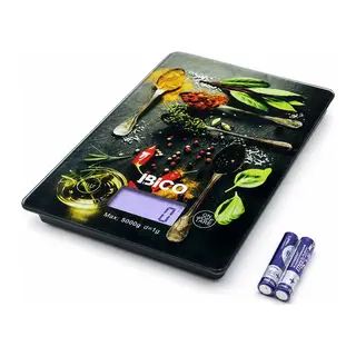 Cam Mutfak Tartısı Terazi Lcd Ekran 5KG/1GR Pilli Gr/oz/ml/ıb Ölçüm İ11-028